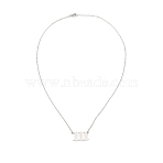 Number Necklace, 304 Stainless Steel 111 Pendants Necklace, Lucky Numerology Jewelry for Women, Stainless Steel Color, 18.42inch(46.8cm), Pendant: 12.5x21x1.5mm(NJEW-TAC0006-01P-01)