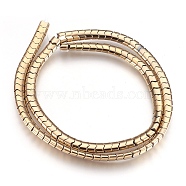 Electroplate Non-magnetic Synthetic Hematite Bead Strands, Polished, Wave, Antique Bronze Plated, 5.5x4x3mm, Hole: 1mm, about 120~122pcs/strand, 15.7 inch~16.1 inch(40~41cm)(G-I208-17-E)