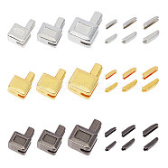 27 Sets 9 Style Clothing Accessories, Zinc Alloy Zipper Repair Down Zipper Stopper and Plug, for Zipper Repair, Mixed Color, 8.5~13x5.5~9x4~6mm, 3 sets/style(DIY-GF0006-85)