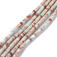 Synthetic Imperial Jasper Bead Strands, Flat Round, 4x2mm, Hole: 1mm, about 169pcs/strand, 14.96''(38cm)(G-P468-06)