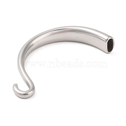 Non-Tarnish 304 Stainless Steel Hook and S-Hook Clasps, Stainless Steel Color, 65x33x6mm, Hole: 8.5mm(STAS-U006-01A-P)