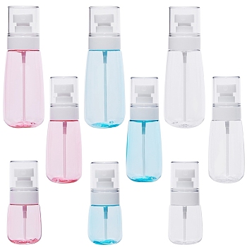 9Pcs 9 Styles PETG Portable Pen Perfume Spray Bottle, with PP Cover, Empty Refillable Bottles, Mixed Color, 1pc/style