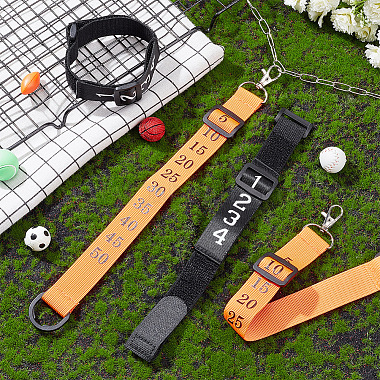 4Pcs 2 Styles Polyester Football Referee Chain Clips Cord Bracelets Set(BJEW-BC0001-30)-5