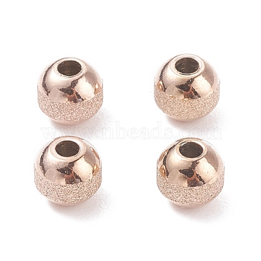 Rose Gold Round 304 Stainless Steel Beads