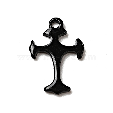 Black Cross 201 Stainless Steel Charms