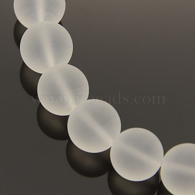 Матовое прозрачные круглые бусины нити(FGLA-P002-12mm-03)-2
