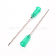 Plastic Fluid Precision Blunt Needle Dispense Tips, with 304 Stainless Steel Pin, Medium Aquamarine, 6.75x0.77cm, Inner Diameter: 0.42cm, Pin: 1.3mm(TOOL-WH0140-19E)