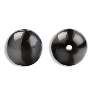 Opaque Resin Beads, Round, Gray, 16mm, Hole: 3mm(RESI-N034-25-R04)