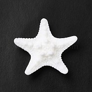 Sea Animal Opaque Resin Cabochons, Starfish, White, 37x38x9mm(CRES-M014-14A)