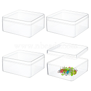 Square Acrylic Storage Boxes, Gift Case, Clear, 13x12x6cm, Inner Diameter: 12.6x11.6cm(CON-WH0092-49)