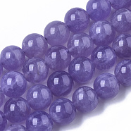Synthetic Amethyst Beads Strands, Round, 6mm, Hole: 0.8~0.9mm, about 31~32pcs/Strand,  7.28 inch~7.67 inch(18.5cm~19.5cm)(G-N327-01A-02)