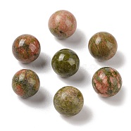 Natural Unakite No Hole Sphere Beads, Round, 10mm(G-K353-04A-05)