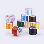 Flat Elastic Crystal String, Elastic Beading Thread, for Stretch Bracelet Making, Mixed Color, 0.5mm, about 49.21 yards(45m)/roll(X-EW-P002-0.5mm-A)