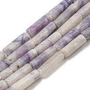 Natural Purple Turquoise Beads Strands, Column, 14x4mm, Hole: 1mm, about 28pcs/strand, 15.35 inch(39cm)(G-D464-48)