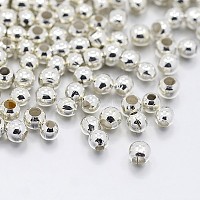 Iron Spacer Beads, Metal Findings for Jewelry Making Supplies, Silver Color Plated, 2.5x2mm, Hole: 1.5mm, about 590pcs/10g