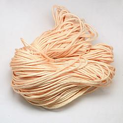 7 Inner Cores Polyester & Spandex Cord Ropes, Solid Color, for Rope Bracelets Making, Moccasin, 4~5mm, about 109.36 yards(100m)/bundle, 420~500g/bundle(RCP-R006-188)