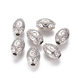 CCB Plastic Beads, Oval, Platinum, 23x15.5x13~13.5mm, Hole: 5.5x6mm(CCB-F009-07P)