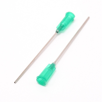 Plastic Fluid Precision Blunt Needle Dispense Tips, with 304 Stainless Steel Pin, Medium Aquamarine, 6.75x0.77cm, Inner Diameter: 0.42cm, Pin: 1.3mm