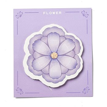 30 Sheets Violet Shape Memo Pad Sticky Notes, Sticker Tabs, for Office School Reading, Lilac, 60x56.5x0.1mm