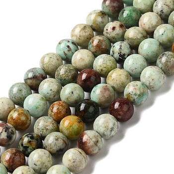 Natural Turquoise Beads Strands, Round, 6mm, Hole: 1.2mm, about 63pcs/strand, 15.75''(40cm)