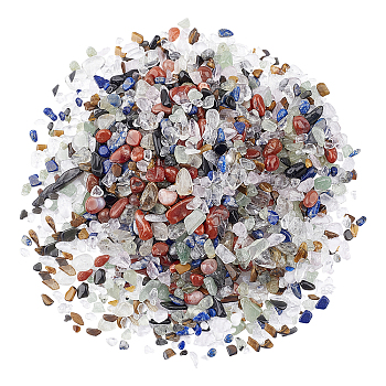Natural & Synthetic Mixed Gemstone Beads, No Hole/Undrilled, Chips, 3~5mm, 300g/bag