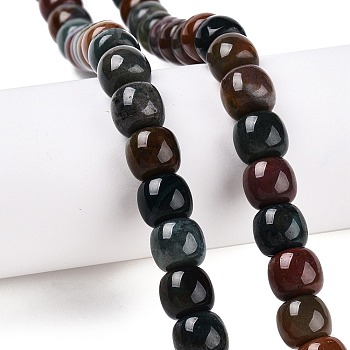 Natural Indian Agate Beads Strands, Barrel, 10~10.5x9~9.5mm, Hole: 1.2mm, about 41~43pcs/strand, 14.37~16''(36.5~40cm)