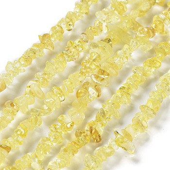 Natural Citrine Beads Strands, Chip, 1~5x3~16x3~5mm, Hole: 0.8~0.9mm, 29.92~32.68''(76~83cm)