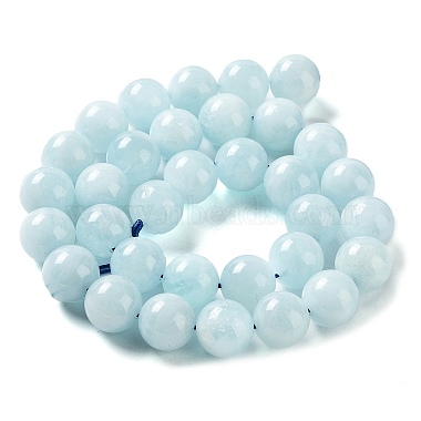 Round Grade AB Natural Aquamarine Bead Strands(G-F289-01-12mm)-7