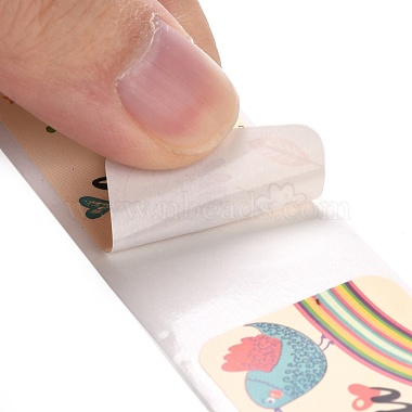 Rainbow Pattern Paper Gift Tag Stickers(DIY-C011-01B)-4