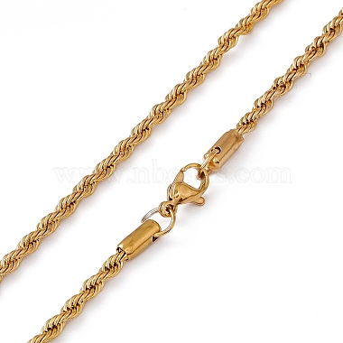 201 Stainless Steel Rope Chain Necklace for Men Women(NJEW-P268-A36-2X5)-3