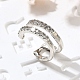 Brass Clear Cubic Zirconia Cuff Earrings(EJEW-Q025-03A-P)-1