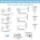 60Pcs 3 Style 304 Stainless Steel Ball Stud Earring Post(STAS-BBC0004-21)-2