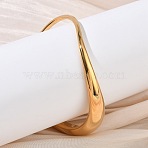 304 Stainless Steel Cuff Bangles, Wide Bangles for Women, Golden, 1/8~3/8 inch(0.3~1.1cm), Inner Diameter: 2-1/2x2 inch(6.2x5.15cm)(BJEW-B158-05G-02)