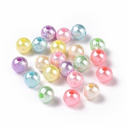 Imitation Pearl Acrylic Beads, Round, Mixed Color, 8x7.5mm, Hole: 2.4mm, about 2272pcs/500g(OACR-E013-29B)