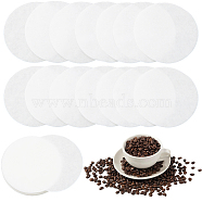 100Pcs Paper Coffee Filters, Round, White, 64x0.1mm(FIND-WH0423-59B)