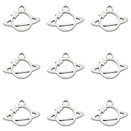 304 Stainless Steel Charms, Planet, Stainless Steel Color, 8x11.5x1mm, Hole: 1mm(STAS-CJC0008-05P)