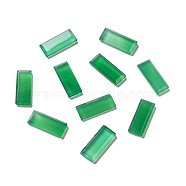 Dyed & Heated Natural Green Onyx Agate Cabochons, Rectangle, Lime Green, 20x8x3.5mm(G-G975-04A-01)