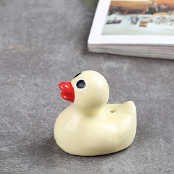 Duck Ceramic Incense Burners Holder, Aromatherapy Furnace Home Decor, White, 42x35x40mm(PW-WGDB0A7-02)