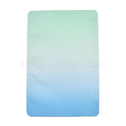 Two Tone Rectangle Plastic Zip Top Gift Bags, Resealable Bags, Deep Sky Blue, 18x12x0.014cm, Unilateral Thickness: 2.5 Mil(0.065mm)(OPP-C003-01D-02)