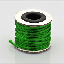Macrame Rattail Chinese Knot Making Cords Round Nylon Braided String Threads, Lime Green, 2mm, about 10.93 yards(10m)/roll(X-NWIR-O001-A-11)