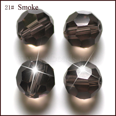 8mm Dark Gray Round Glass Beads