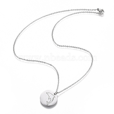 304 Stainless Steel Pendant Necklaces(NJEW-Z006-01P)-4