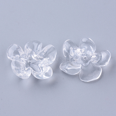 25mm Clear Flower Acrylic Beads