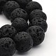 Natural Lava Rock Round Bead Strands(G-M169-14mm-03)-1