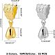 Superfindings 32 шт. 2 цвета стойки покрытие латунь кулон щепотку поручительств(KK-FH0002-84)-4