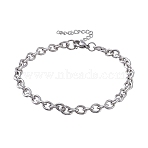 304 Stianless Steel Cable Chain Bracelet Making, with Extension Chain and Lobster Claw Clasps, Stainless Steel Color, 9-7/8 inch(25cm)(STAS-CJ0001-137)