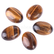 Natural Tiger Eye Cabochons, Flat Oval, 14x10mm(PW-WGEFD9A-08)