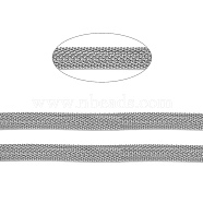 304 Stainless Steel Mesh Chains/Network Chains, Unwelded, with Spool, Stainless Steel Color,6mm, about 32.8 Feet(10m)/roll(STAS-P245-51B-P)