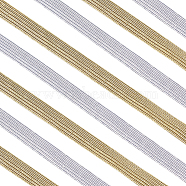 24 Yards 2 Colors Flat Elastic Rubber Cord/Band, Webbing Garment Sewing Accessories, Mixed Color, 10mm, 12 yards/color(EC-GF0001-33)