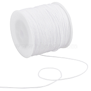 1 Roll Nylon Thread, Nylon String, Chinese Knotting Cord, for Beading Jewelry Making, White, 0.8mm, about 109.36 yards(100m)/roll(NWIR-SC0001-14)